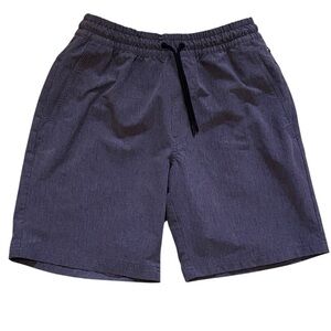 Stretchtech Men’s Gray Performance Shorts Size Small | Elastic Waist Zip Pocket